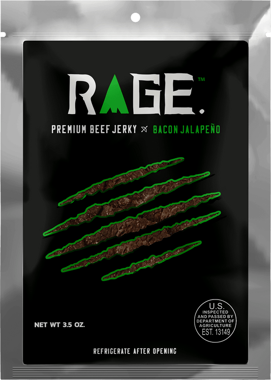 Rage Bacon Jalapeño Beef Jerky - 3.5oz