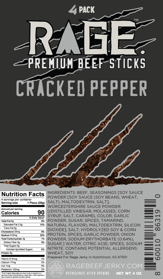Rage Cracked Pepper Beef Sticks