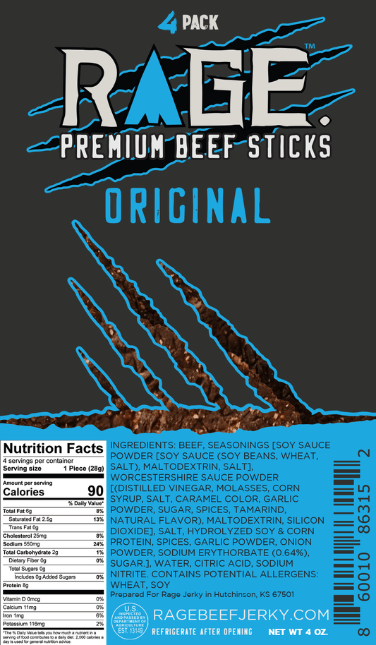 Rage Original Beef Sticks