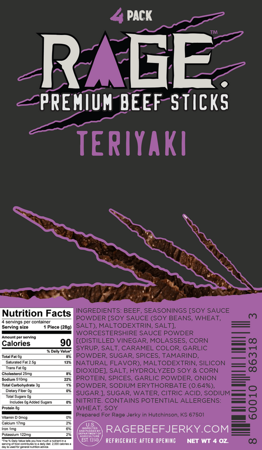 Rage Teriyaki Beef Sticks