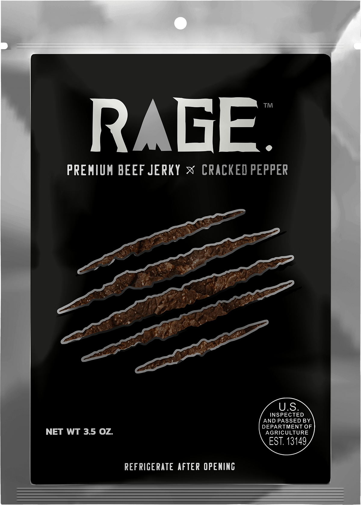 Rage Cracked Pepper Beef Jerky - 3.5oz